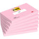 Memoblok Post-it 655 76x127mm gelijnd roze 6 stuks