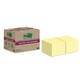 Memoblok Post-it Super Sticky 654 RSS12CY recycled 76x76mm canary yellow 12 stuks