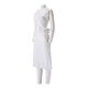 Schort CMT 125x80cm 25mu geruwd op rol PE wit 100 stuks