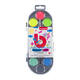 Waterverfset Bruynzeel Kids penseel assorti metallic en neon 12 napjes
