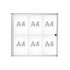 Binnenvitrine wand MAULextraslim whiteboard 6xA4 met slot