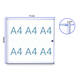 Binnenvitrine wand MAULextraslim whiteboard 6xA4 met slot