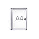 Binnenvitrine wand MAULextraslim whiteboard 1xA4 met slot