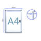 Binnenvitrine wand MAULextraslim whiteboard 1xA4 met slot