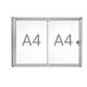 Binnenvitrine wand MAULextraslim whiteboard 2xA4 met slot