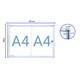 Binnenvitrine wand MAULextraslim whiteboard 2xA4 met slot