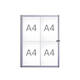 Binnenvitrine wand MAULextraslim whiteboard 4xA4 met slot