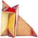 Vouwblaadjes Folia 75gr 14x14cm 50 vel 2zijdig iriserend embossing ass