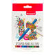 Viltstift Bruynzeel Super Point met witte wisstift assorti 12 stuks