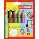 Kleurpotloden STABILO 882 woody 3 in 1 duo puntenslijper assorti 5st