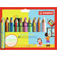 Kleurpotloden STABILO 882 woody 3 in 1 duo incl puntenslijper ass 10st