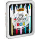 Balpen Bic 4kleuren My Bic medium assorti blik à 5 stuks