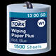Poetspapier Tork W1 Plus Premium 2-laags 1500 vel blauw 130050