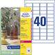 Etiket Avery L7781-25 45.7x25.4mm transparant 1000 stuks