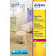 Etiket Avery L7780-25 rond 40mm transparant 600 stuks