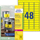 Etiket Avery L6103-20 45.7x21.2mm geel 960 stuks