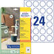 Etiket Avery L3415-10 rond 40mm wit 240 stuks