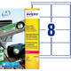 Etiket Avery L4715-20 99.1x67.7mm weerbestendig wit 160 stuks