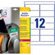 Etiket Avery L7913-10 99.1x42.3mm polyethyleen wit 120 stuks