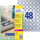 Etiket Avery L6129-20 rond 30mm zilver 960 stuks