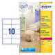 Etiket Avery L7783-25 96x50.8mm transparant 250 stuks