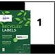 Etiket Avery LR7167-100 199.6x289.1mm recycled wit 100 stuks