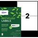 Etiket Avery LR7168-100 199.6x143.5mm recycled wit 200 stuks