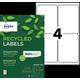 Etiket Avery LR7169-100 99.1x139 mm recycled wit 400 stuks