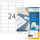 Etiket HERMA 10779 66x33.8mm wit 1920 stuks