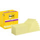 Memoblok Post-it 655 Super Sticky 76x127mm Canary yellow 12 stuks