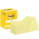 Memoblok Post-it 657 76x102mm geel 12 stuks
