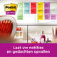 Memoblok Post-it 654 Super Sticky 76x76mm 90 vel rainbow 12 stuks