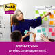 Memoblok Post-it 654 Super Sticky 76x76mm 90 vel rainbow 12 stuks
