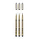 Fineliner Sakura Pigma Micron set à 3 schrijfbreedtes breed zwart