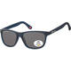 Zonnebril Montana met smoke gepolariseerd glas mat blauw