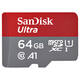 Geheugenkaart Sandisk MicroSDXC Ultra 64GB (140mb/s C10 - SDA UHS-I)