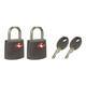 Hangslot Masterlock 2 gelijksluitend ABS cover TSA assorti in willekeurige kleur 30mm 2 stuks