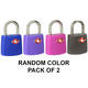 Hangslot Masterlock 2 gelijksluitend ABS cover TSA assorti in willekeurige kleur 30mm 2 stuks