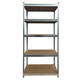 Stellingkast BRASQ 5 borden 90x40x180cm SU175 max 875 KG zilver