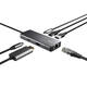 Adapter Trust Dalyx 6-in-1 USB-C multipoort grijs