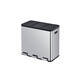Pedaalemmer EKO Essential Recycler 3x20 liter rvs