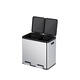 Pedaalemmer EKO Essential Recycler 2x22 liter rvs