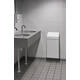 Afvalbak Vepa Bins met pushdeksel 50 liter metaal wit