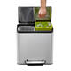 Pedaalemmer EKO EcoCasa Recycler 15+15 liter rvs