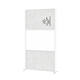 Scheidingswand MAUL akoestiek lichtgrijs/whiteboard voet