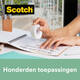Plakband Scotch Magic 810 19mmx33m transparant 14 rollen + plakbandhouder zwart