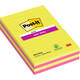 Memoblok 3M Post-it 584 127x203mm Super Sticky lijn assorti kleur 4 stuks