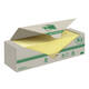 Memoblok 3M Post-it 654 76x76mm recycle geel 18 + 6 gratis