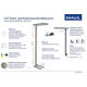 Werkpleklamp tafelklem MAUL Juvis LED beweging- daglichtsensor dimbaar hg 120cm zilver