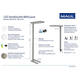 Werkplek tafelklem MAUL Javal LED dimbaar hg 120cm zilver